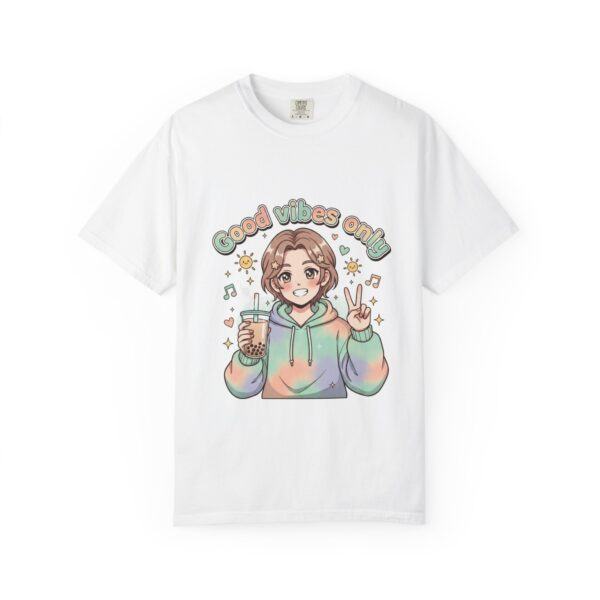 Good Vibes Only T-Shirt — Cute Pastel Anime Girl with Bubble Tea
