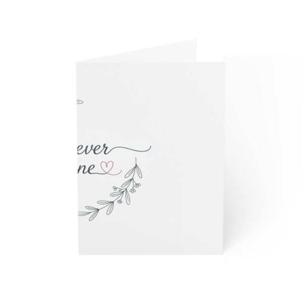 Greeting Card — 'Forever Mine' Romantic Floral Folded Note (Single or Bulk Packs)