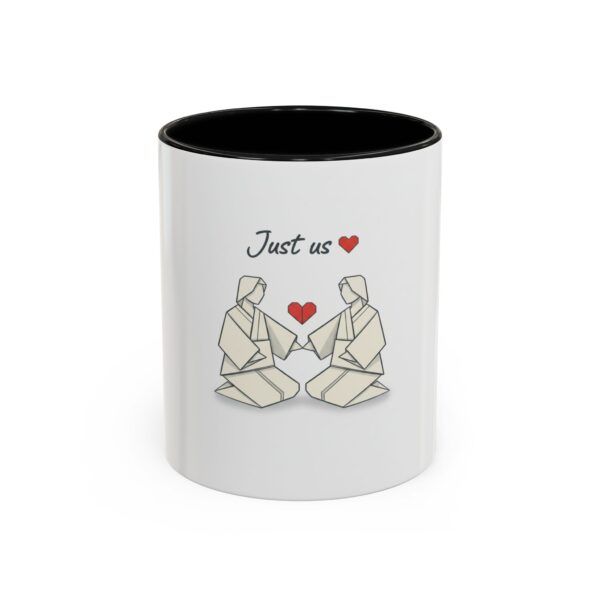 Just Us Heart Mug — Couples Origami Coffee Mug (11/15oz)