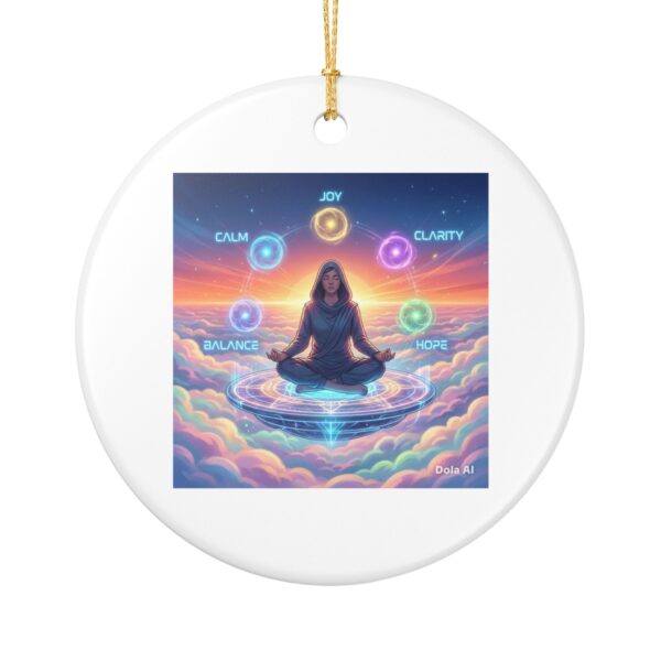 Meditation Chakra Ceramic Ornament — Calm, Clarity, Balance, Joy, Hope Holiday Decoration