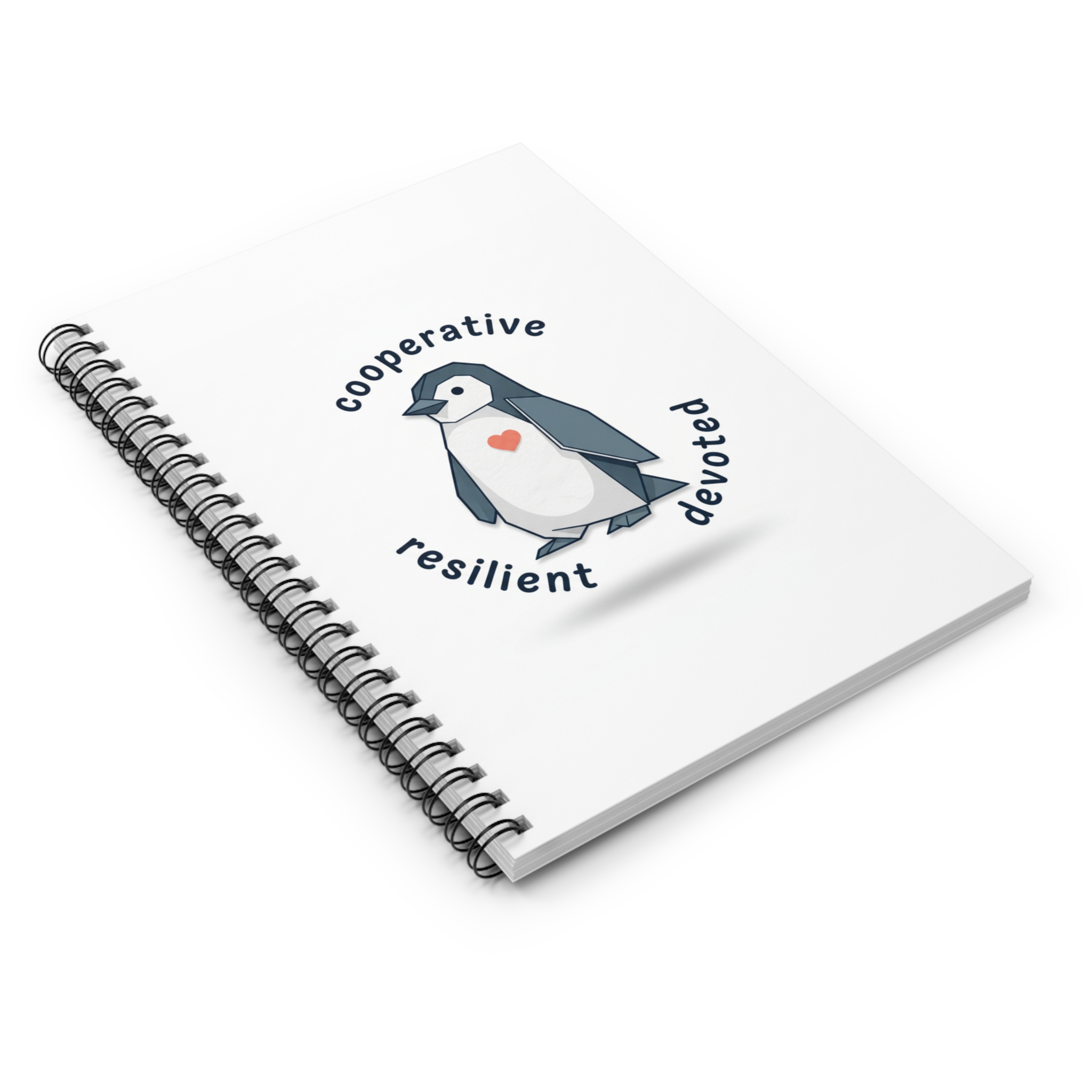 Penguin Traits Spiral Notebook — "Cooperative Resilient Devoted" Ruled Journal - Image 3