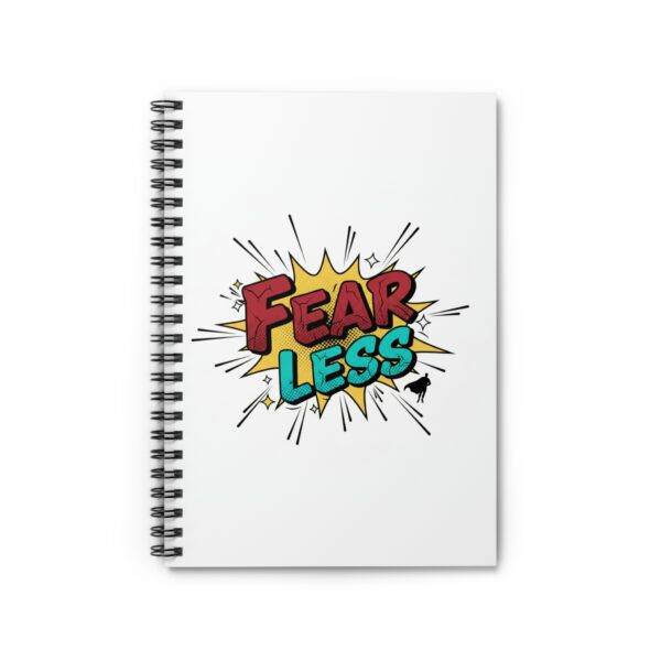 Fearless Comic-Style Spiral Notebook — Ruled Journal for Motivational Notes