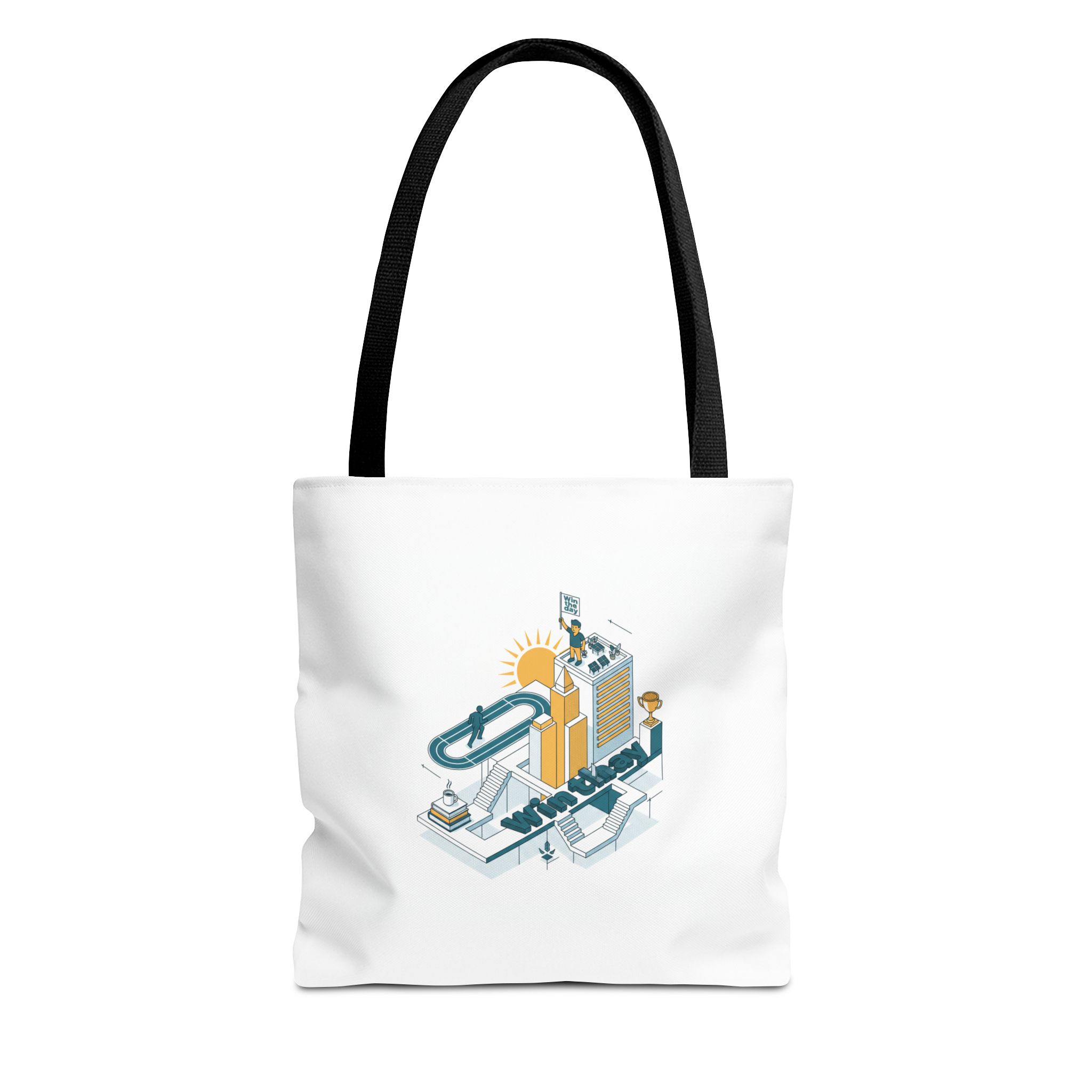 Cityscape Tote Bag – Minimal Sunrise Urban Illustration Tote