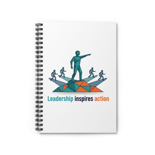 Leadership Inspires Action Spiral Notebook – Motivational Ruled Journal for Leaders & Teams