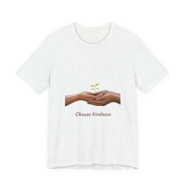Choose Kindness Tee — White Plant & Hands Inspirational T-Shirt