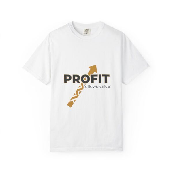 Profit Arrow T-Shirt — "Profit Follows Value" Graphic Tee