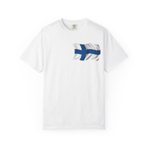 Finland Flag T-Shirt — Waving Finnish Flag Chest Print