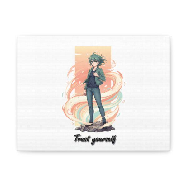 'Trust Yourself' Inspirational Anime Canvas Wall Art — Matte Stretched Print