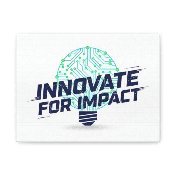 Innovate for Impact Canvas Wall Art — Tech Lightbulb Inspirational Office Decor