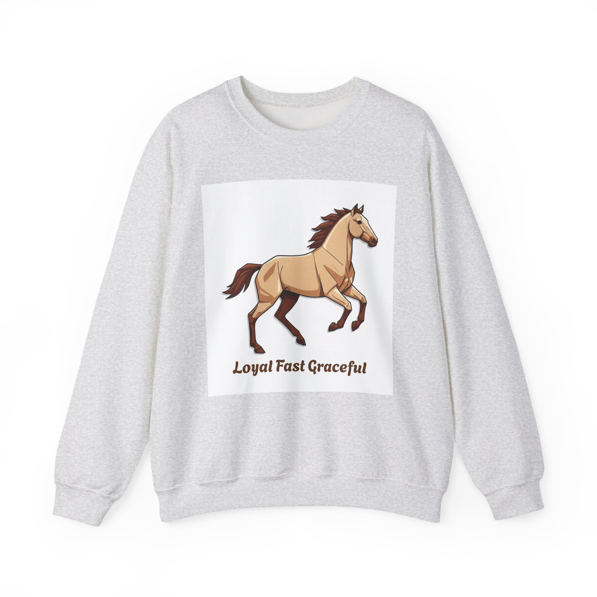 Horse Graphic Crewneck Sweatshirt — "Loyal Fast Graceful" - Image 5