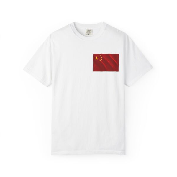 China Flag T-Shirt — Small Chest Print Patriotic Tee