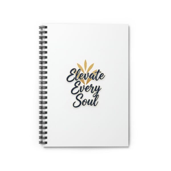 Spiral Notebook — "Elevate Every Soul" Inspirational Ruled Journal