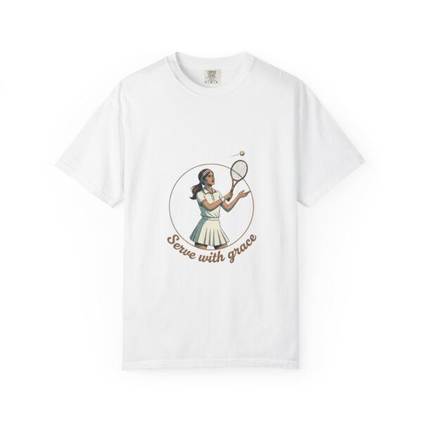 Tennis Tee — “Serve With Grace” Vintage Girl Tennis Shirt