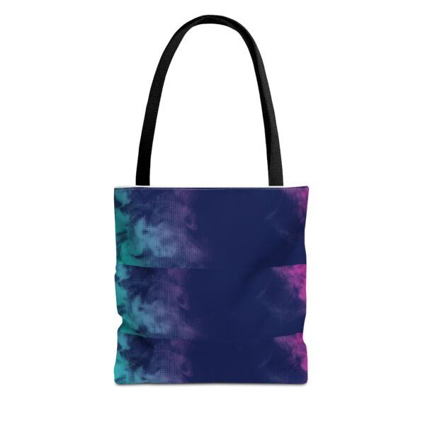 Smoky Nebula Tote Bag — Teal & Purple All-Over Print Tote