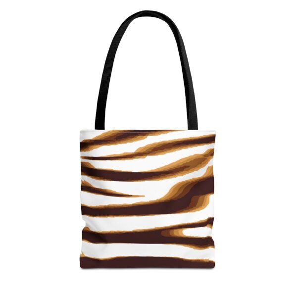 Brown Zebra Print Tote Bag – Animal Print All-Over-Print Canvas Tote