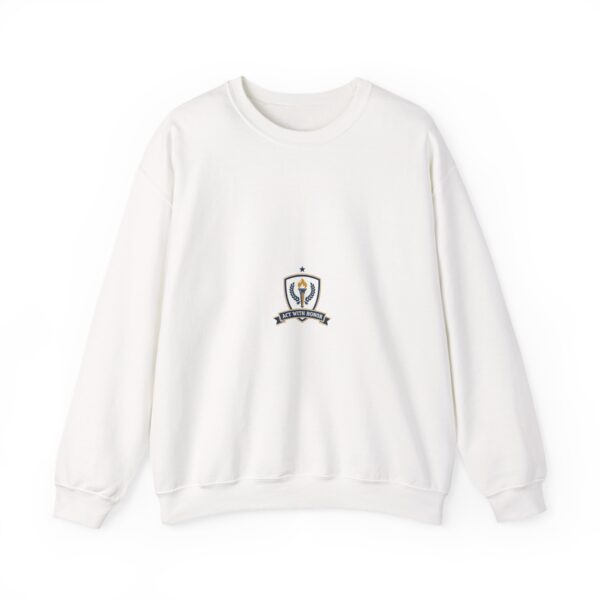 Crewneck Sweatshirt — Minimal Crest Logo Comfort Pullover