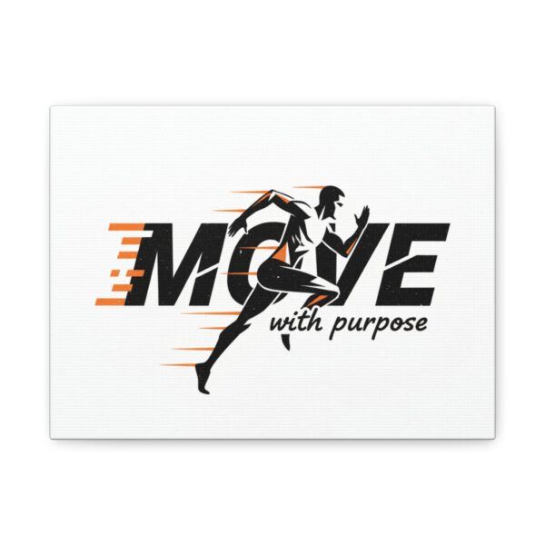 Move with Purpose Canvas Wall Art — Motivational Running Fitness Decor