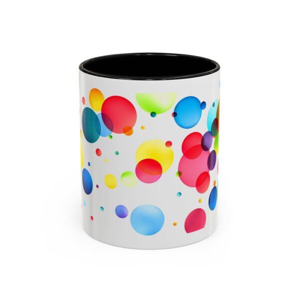 Colorful Bubble Accent Coffee Mug — Vibrant Rainbow Dots 11/15oz