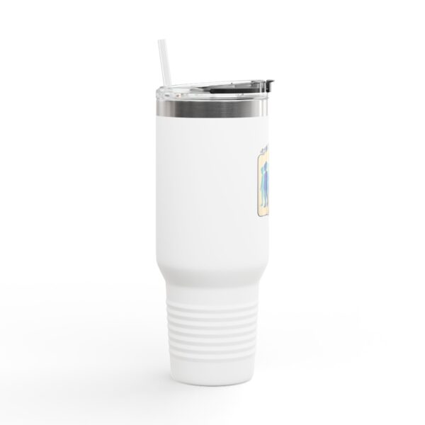 40oz Insulated Travel Mug — "Counselors Are Often Late" Anime Design
