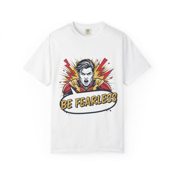 Be Fearless Graphic T-Shirt — Bold Comic Superhero Motivational Tee
