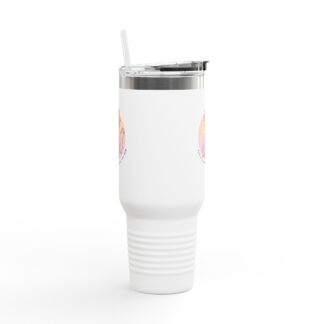 40oz Insulated Travel Mug — Cute Anime Character "Everything Just Be" Design