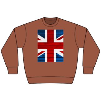 Union Jack Flag Sweatshirt — Vintage British Flag Crewneck