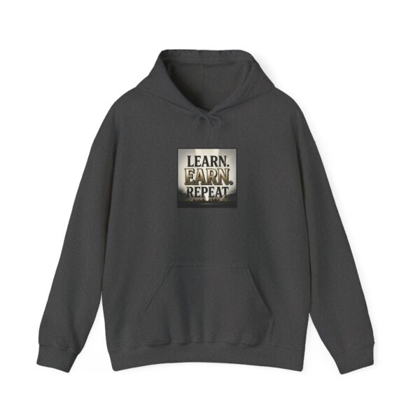 Hoodie — "Learn. Earn. Repeat." Motivational Pullover