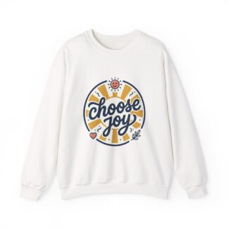 Choose Joy Crewneck Sweatshirt — Positive Graphic Pullover with Sunny Retro Design
