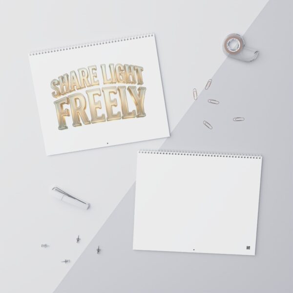 Blank Wall Calendar — Minimalist Yearly Planner (12‑Month, Double‑Page Layout)