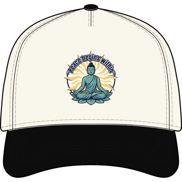 Buddha 'Peace Begins Within' Two-Tone Cap