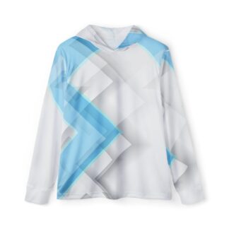 Geometric Blue Arrow Sports Warmup Hoodie