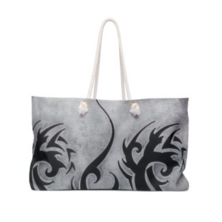 Tribal Scroll Weekender Bag – Gray Grunge Travel Tote