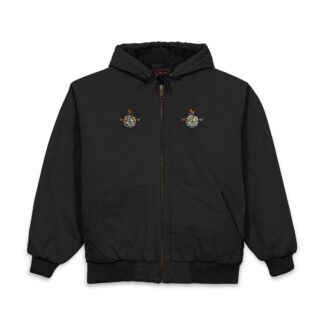 Embroidered Work Hooded Jacket — Classic Duck Cloth Men’s Zip-Up
