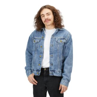 Denim Jacket — Forgiveness Brings Peace Back Print