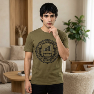 Entrepreneur Badge Tee — "I Am Building A Profitable Business" Graphic Shirt