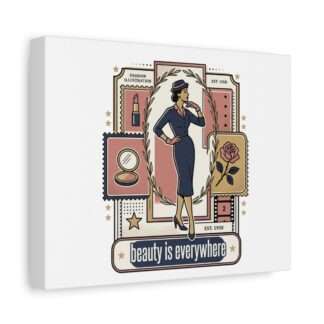 Beauty Is Everywhere Vintage Fashion Canvas Wall Art
